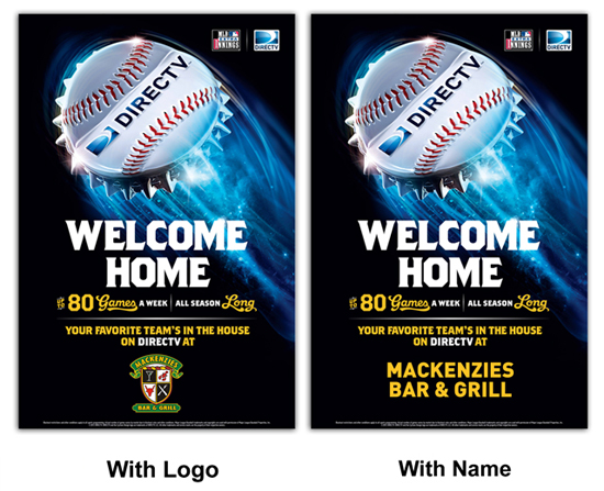 MLB EXTRA INNINGS<sup style="font-size:10px;">&reg;</sup><br />CUSTOMIZABLE VINYL<br />"GAME TIME" POSTER