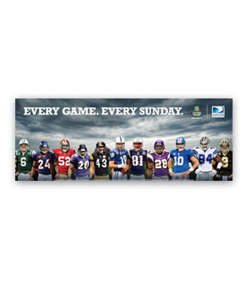 2018 DIRECT TV NFL SUNDAY TICKET BANNER approx. 4' 6'